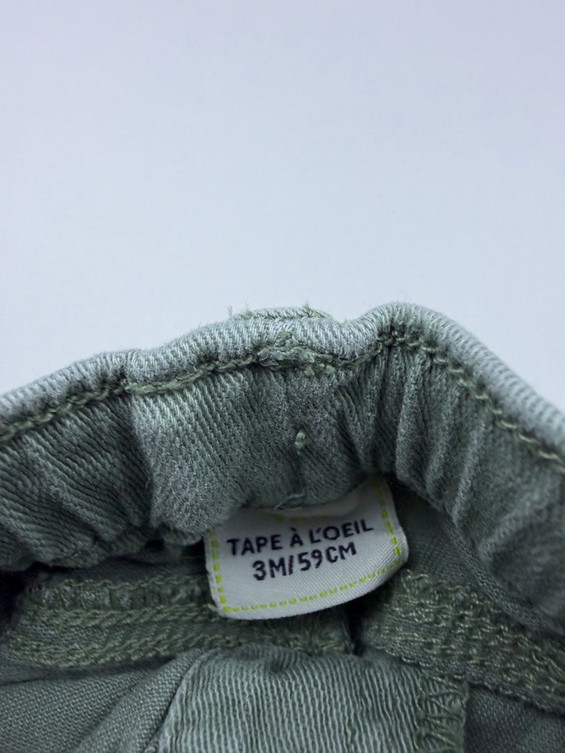 Jean Tape à l'œil - 3 Mois - Kaki - État : Excellent
