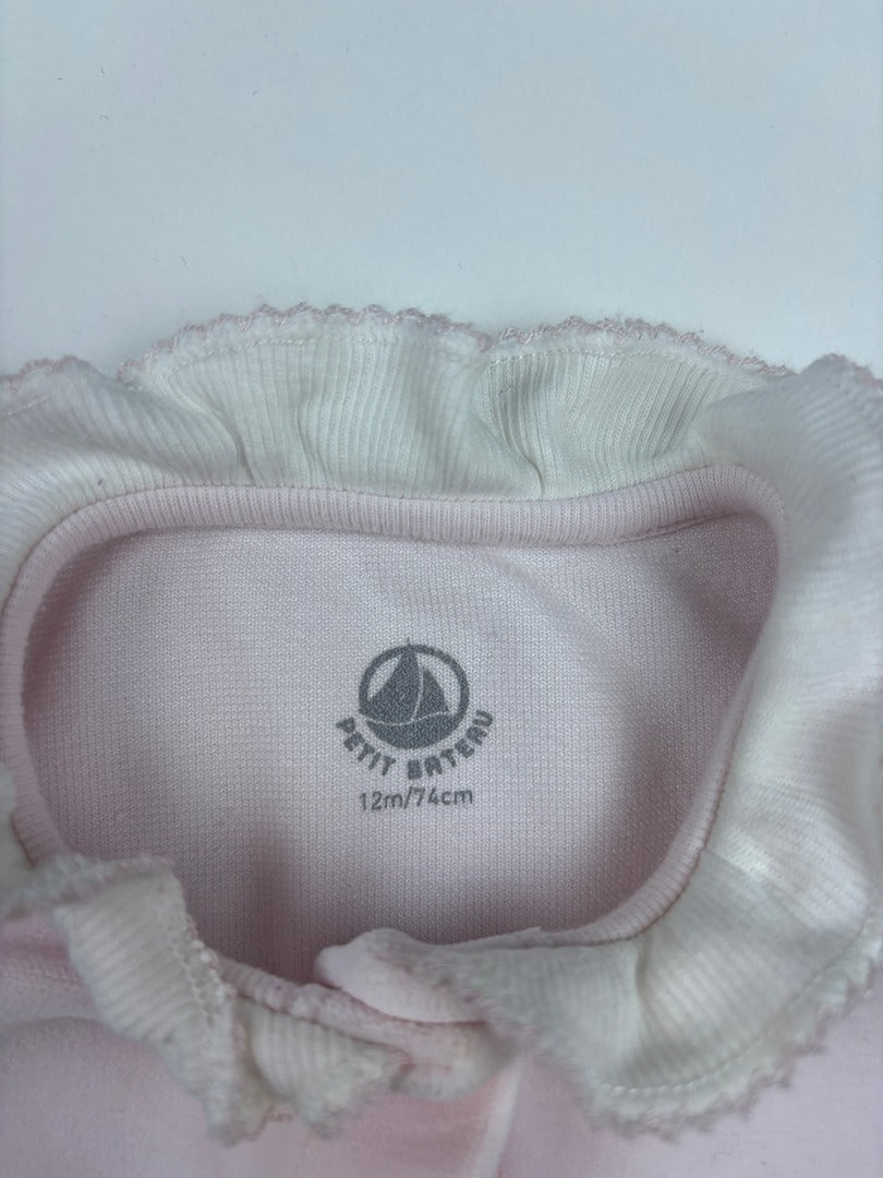 Grenouillère Petit Bateau - 12 Mois - Rose - État : Excellent