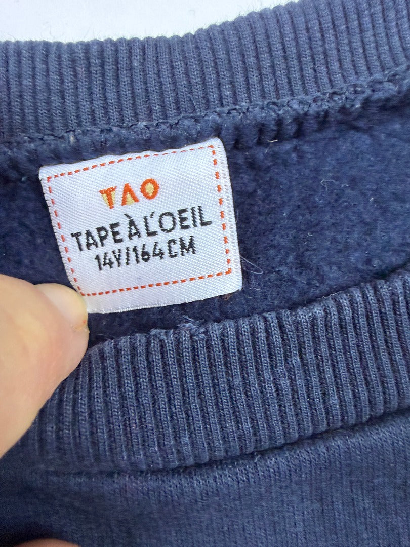 Sweat Tape à l'œil - 14 Ans - Marine - État : Excellent