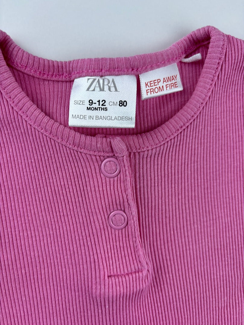 Barboteuse Zara - 9-12 Mois - Rose - État : Excellent
