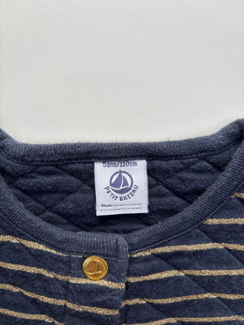 Gilet matelassé Petit Bateau - 5 ans - Marine - État : Excellent