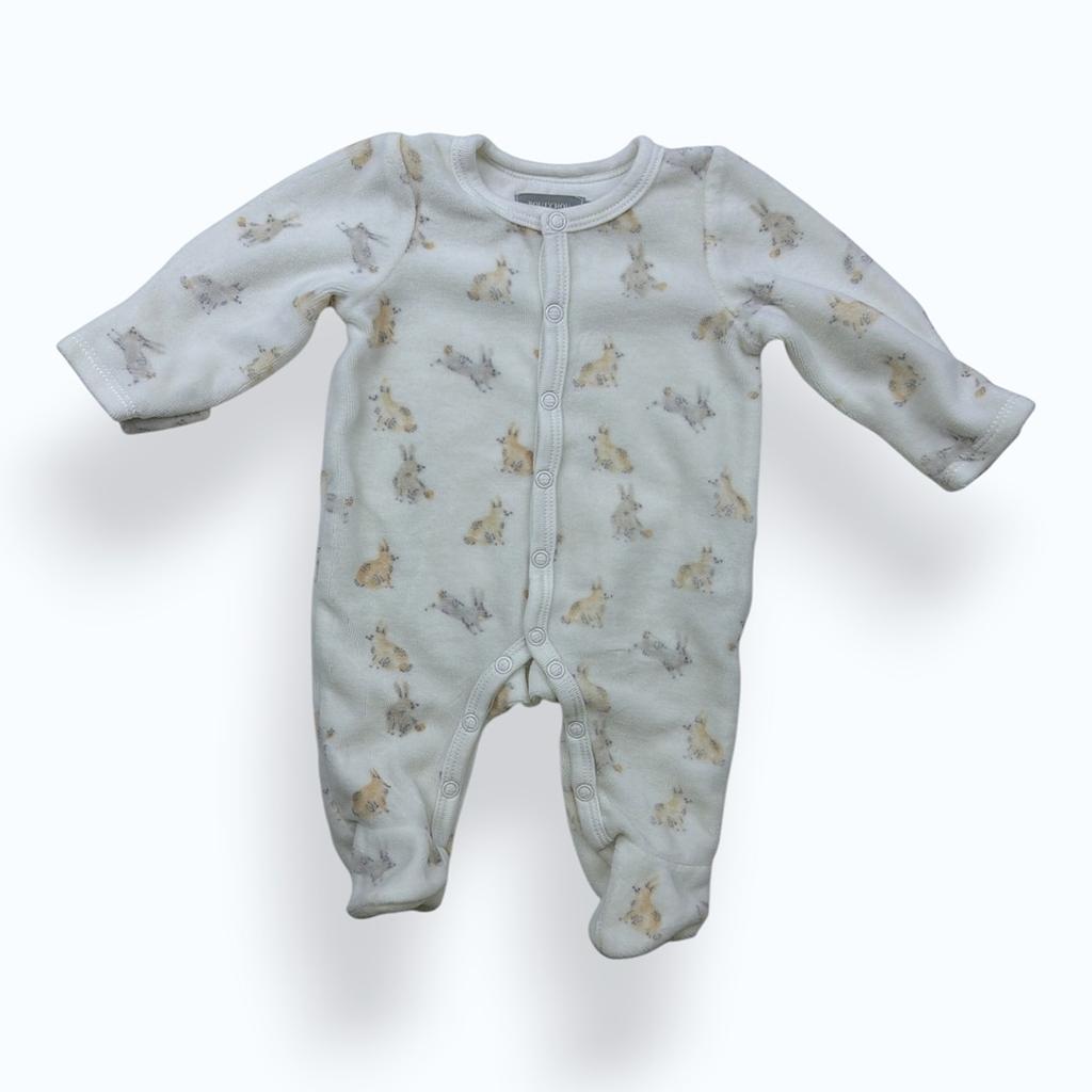 Grenouillère Bout'chou - 1 mois / 54 cm - Blanc - État : Excellent