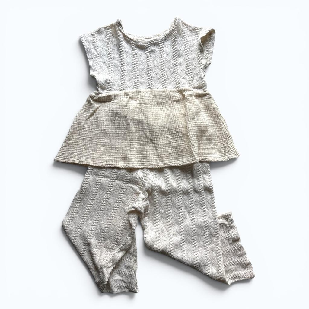 Ensemble 2 pièces Zara 4-5 ans – maille texturée & bas ample