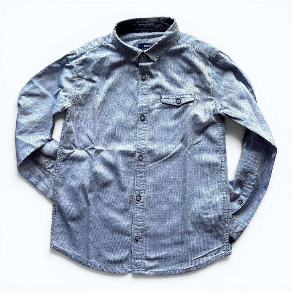 Chemise Okaïdi - 6 ans - Bleu - État : Excellent